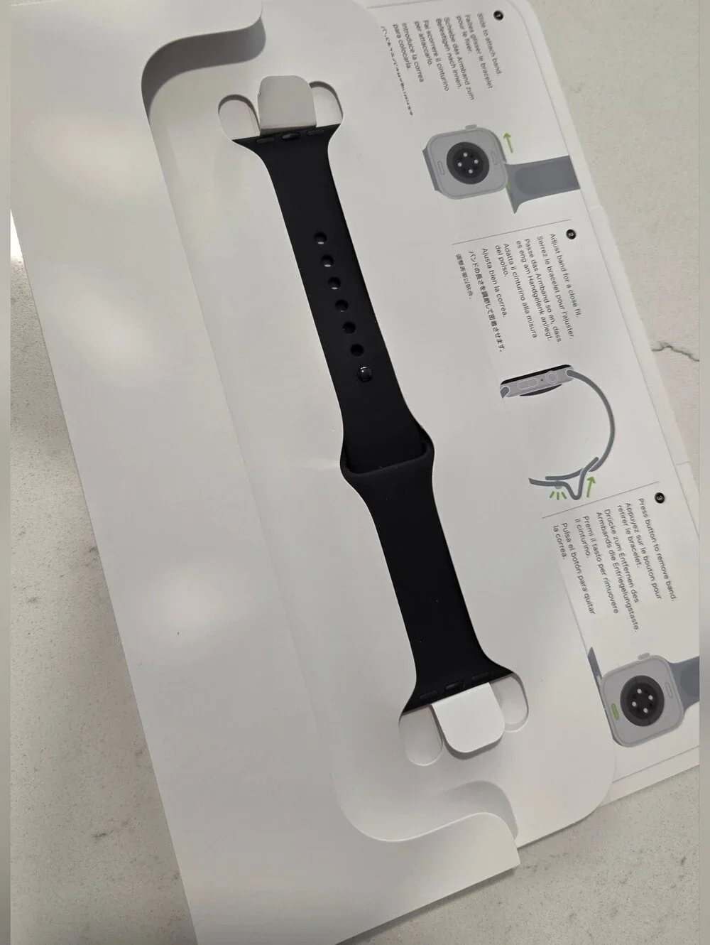 Apple Watch Band - Black Silicone Smartwatch Sport Band